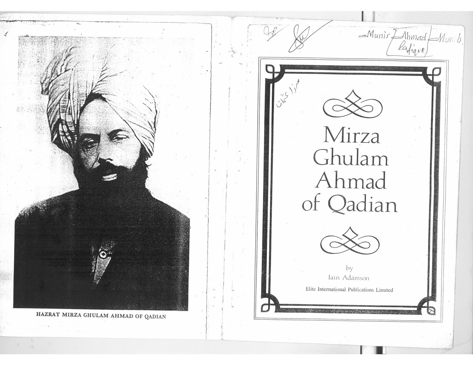 Mirza Ghulam Ahmad Of Qadian pbuh  – Lain Adamson